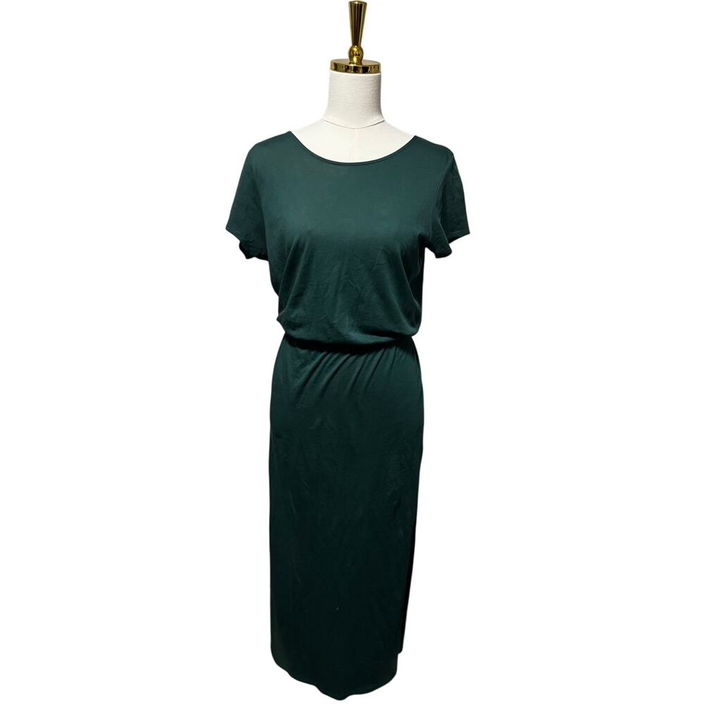 Sezane Lucille Dress, forest green, size M, 100% organic cotton, retailed $145 - Picture 2 of 7
